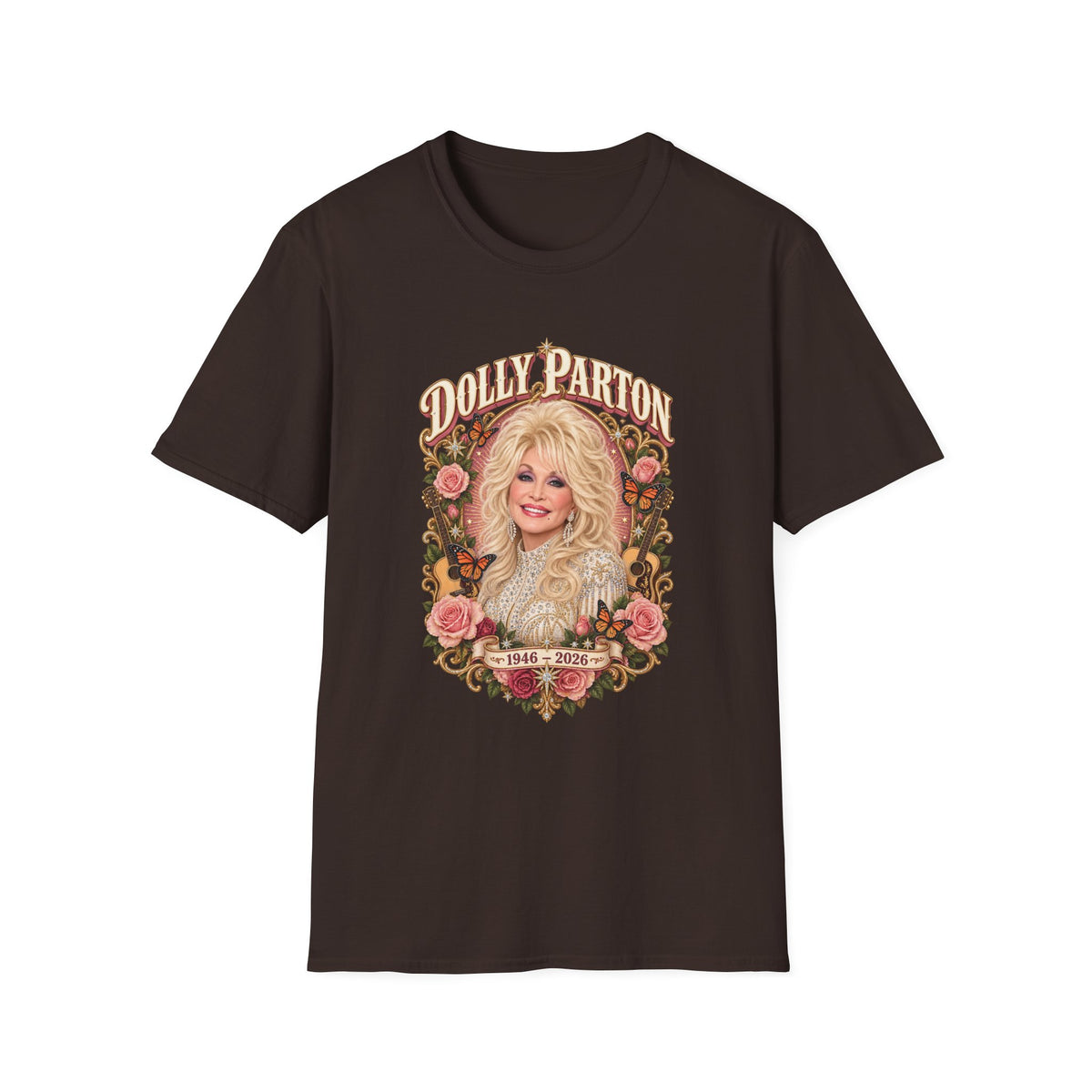 Dolly Parton Retro Floral Country Music T-Shirt