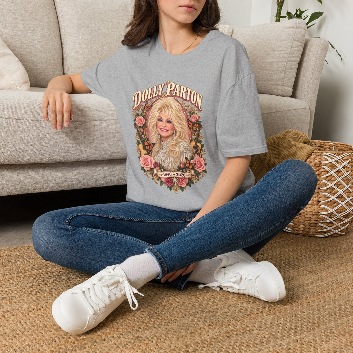 Dolly Parton Retro Floral Country Music T-Shirt