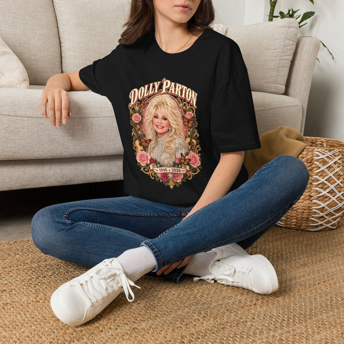 Dolly Parton Retro Floral Country Music T-Shirt