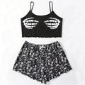 Skull Print Pajama Set