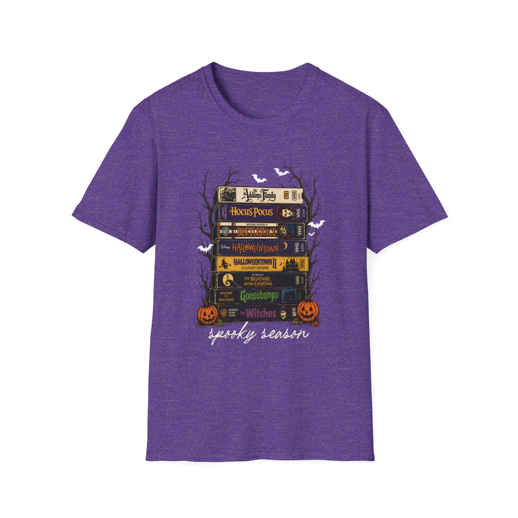 Halloween Spellbook Stack T-Shirt — Hocus Pocus & Halloweentown Vintage Book Design