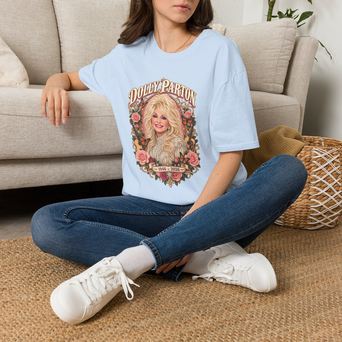 Dolly Parton Retro Floral Country Music T-Shirt