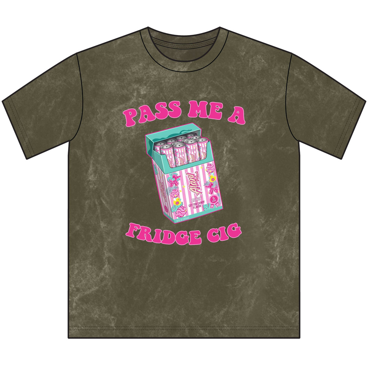 Pass Me A Fridge Cig Tee — Retro Candy Pack Graphic Vintage Crewneck