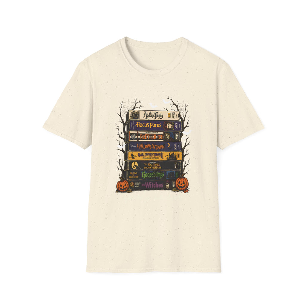 Halloween Spellbook Stack T-Shirt — Hocus Pocus & Halloweentown Vintage Book Design