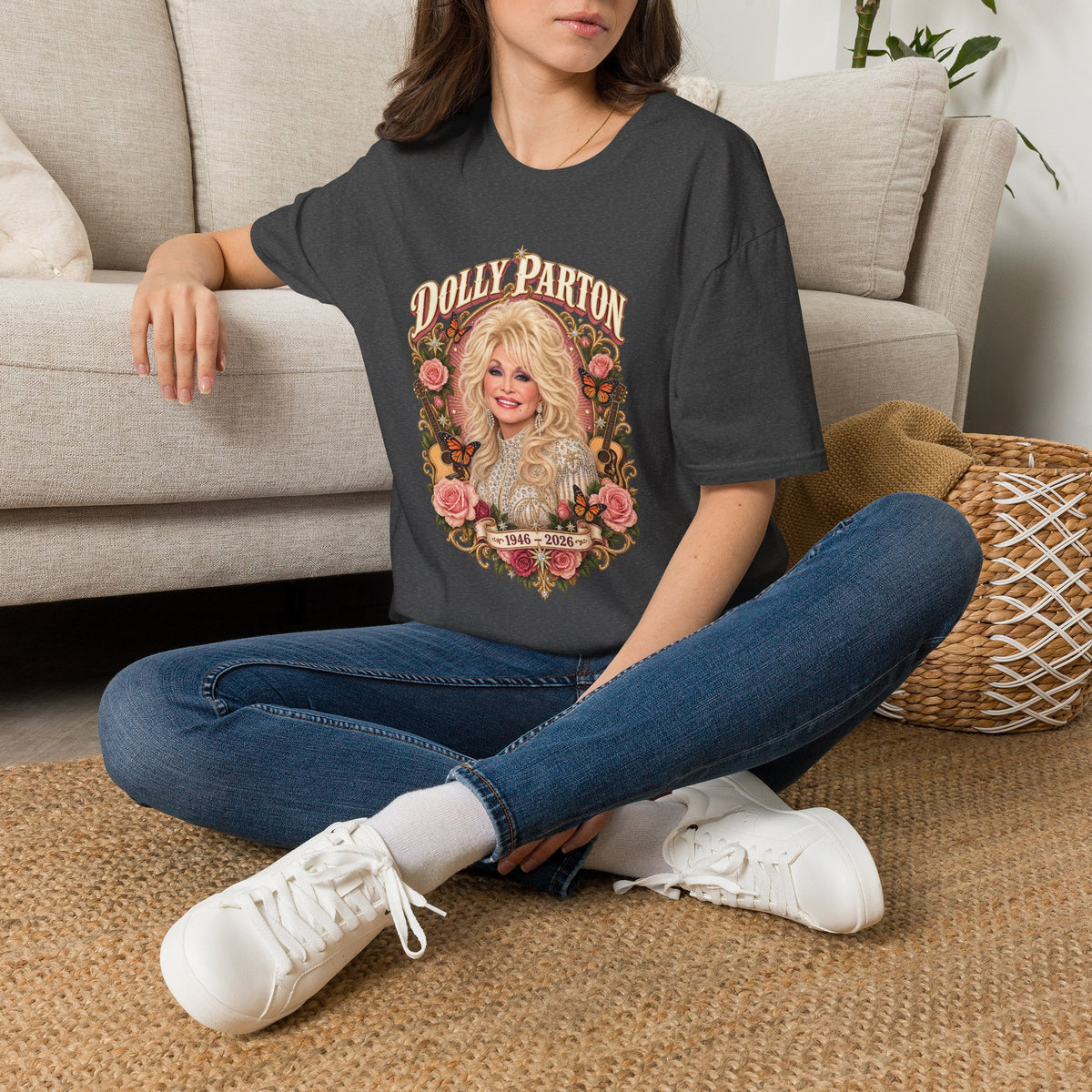 Dolly Parton Retro Floral Country Music T-Shirt