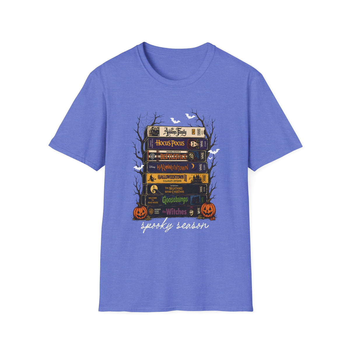 Halloween Spellbook Stack T-Shirt — Hocus Pocus & Halloweentown Vintage Book Design