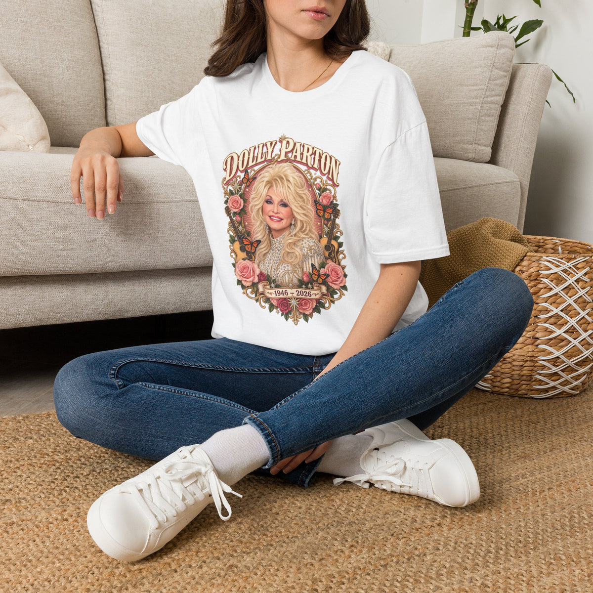 Dolly Parton Retro Floral Country Music T-Shirt
