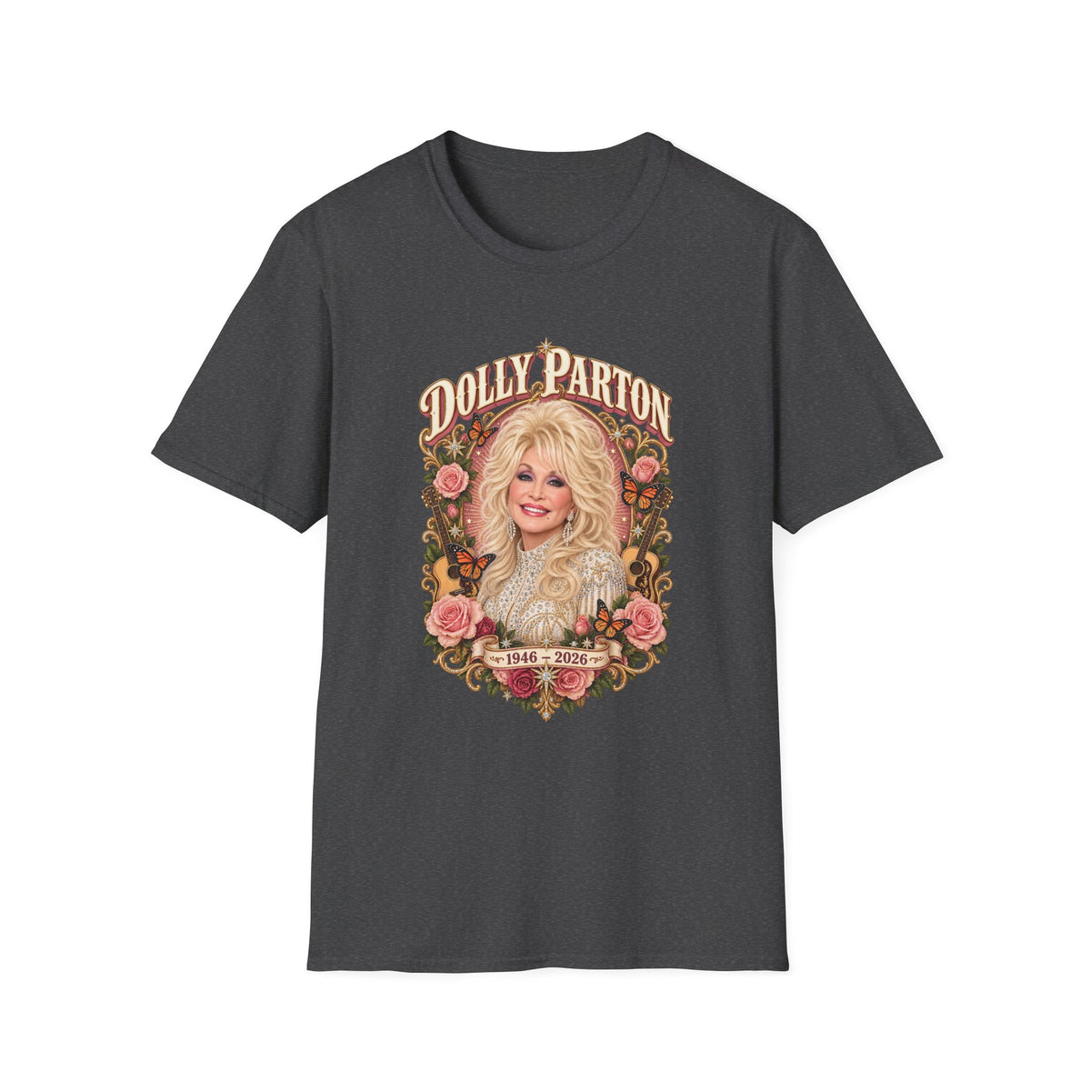 Dolly Parton Retro Floral Country Music T-Shirt