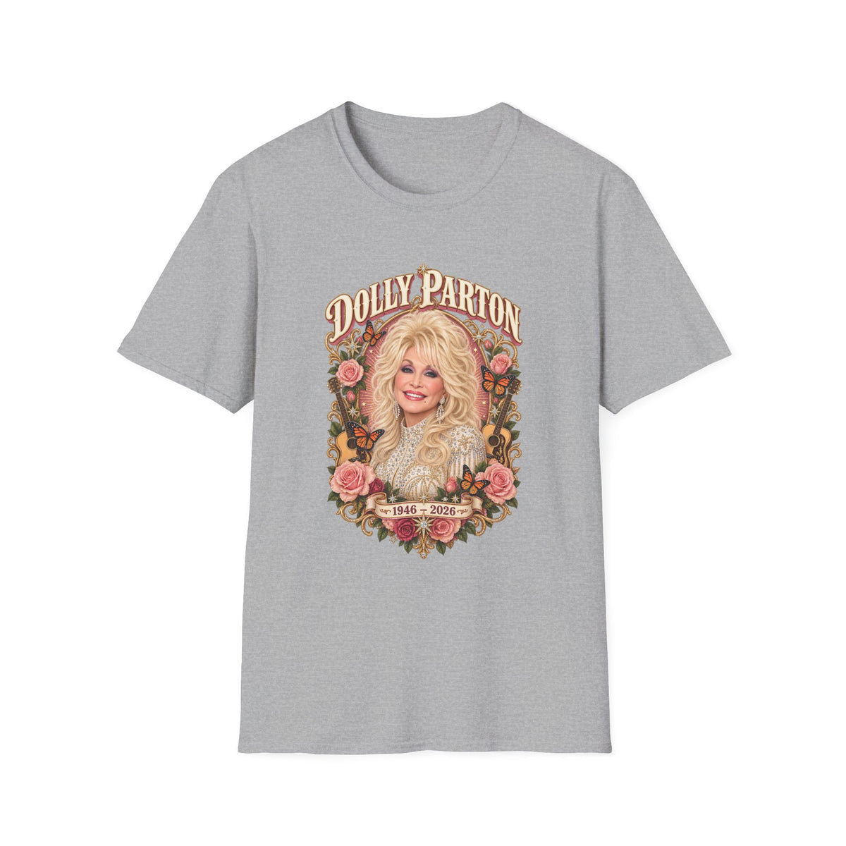 Dolly Parton Retro Floral Country Music T-Shirt
