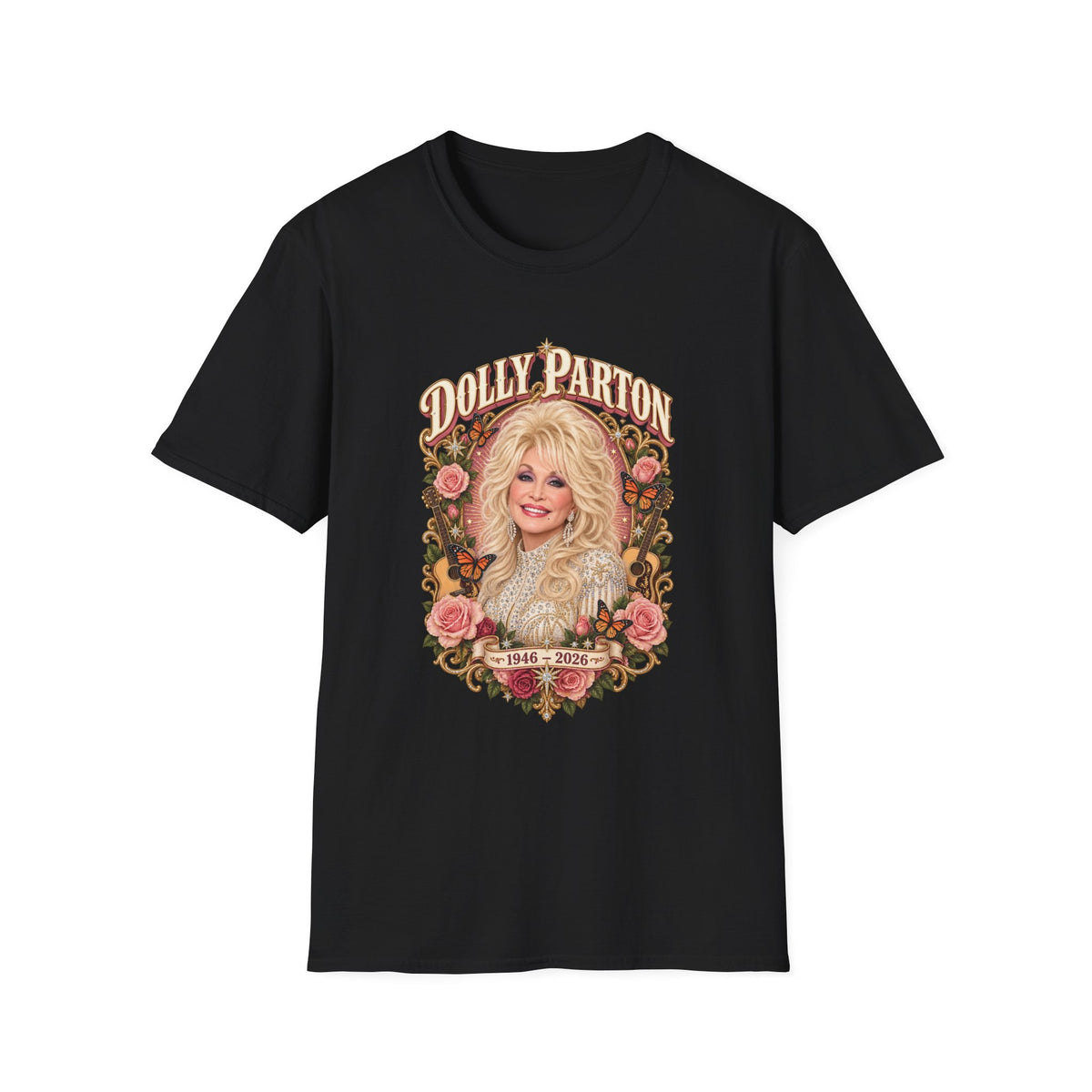 Dolly Parton Retro Floral Country Music T-Shirt