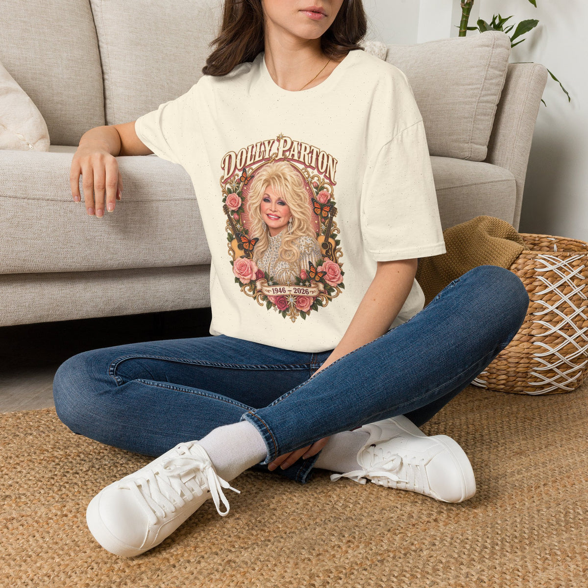 Dolly Parton Retro Floral Country Music T-Shirt