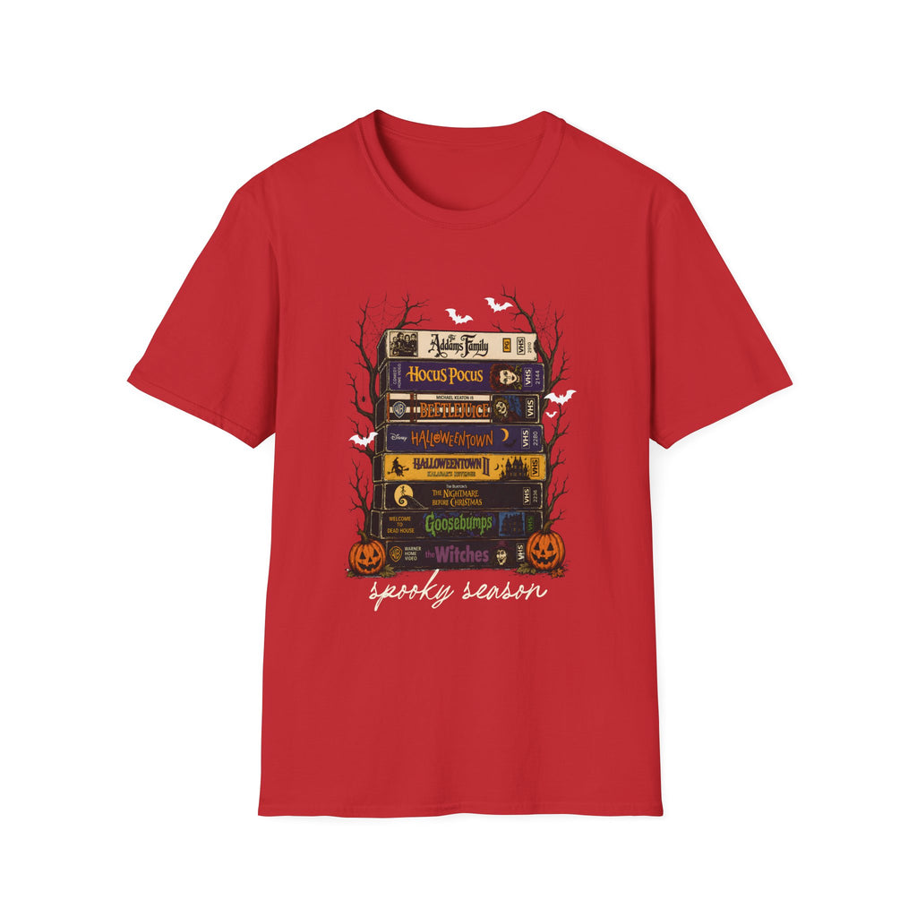 Halloween Spellbook Stack T-Shirt — Hocus Pocus & Halloweentown Vintage Book Design